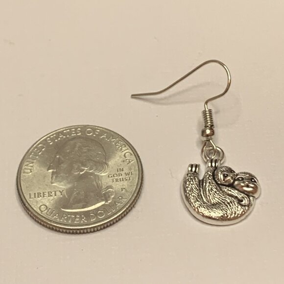 Sloth Earring, Mother's Day Earring, Sloth Jewelry, Gift Idea, Silly Earrings - Picture 6 of 7